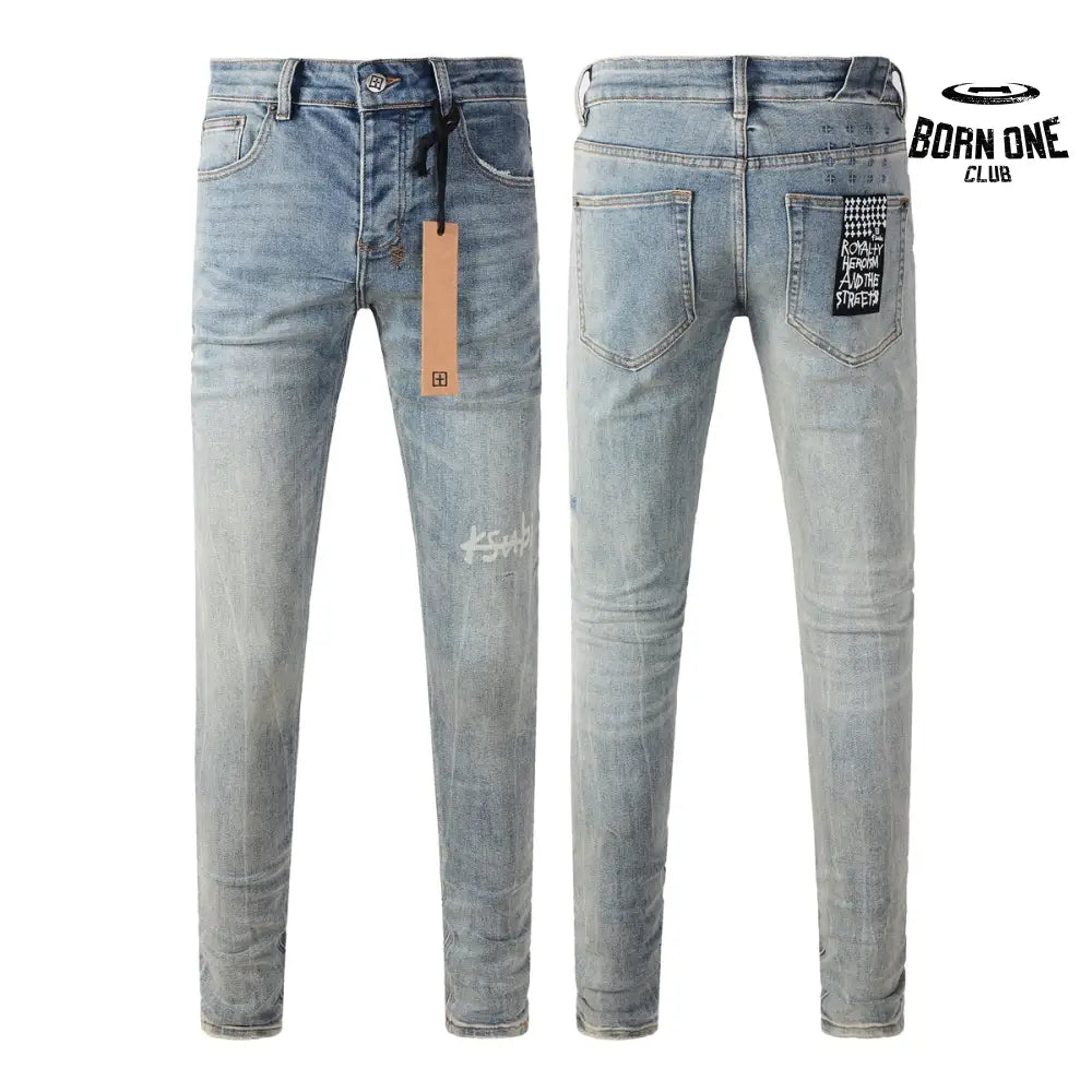 Calça Jeans Ksubi Azul Médio Lavada