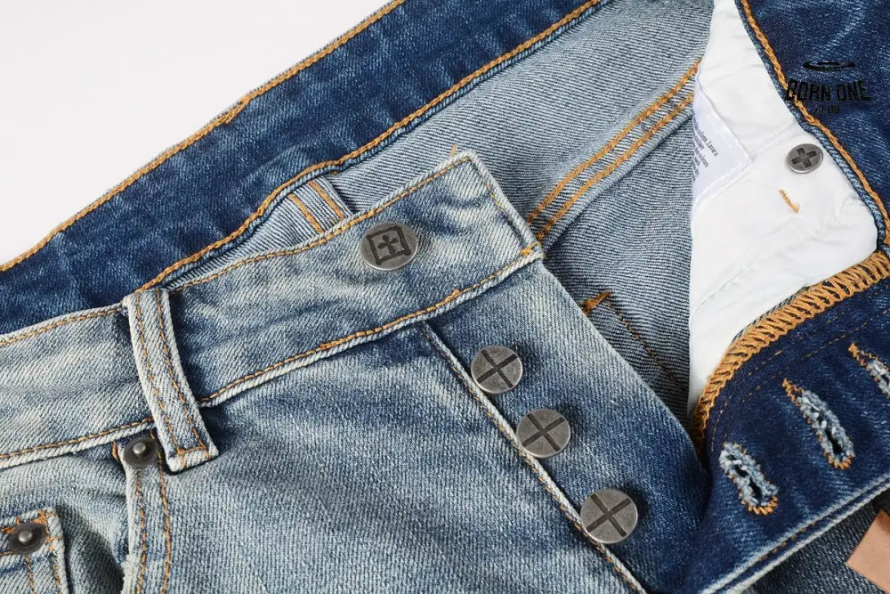 Calça Jeans Ksubi Azul Médio Lavada