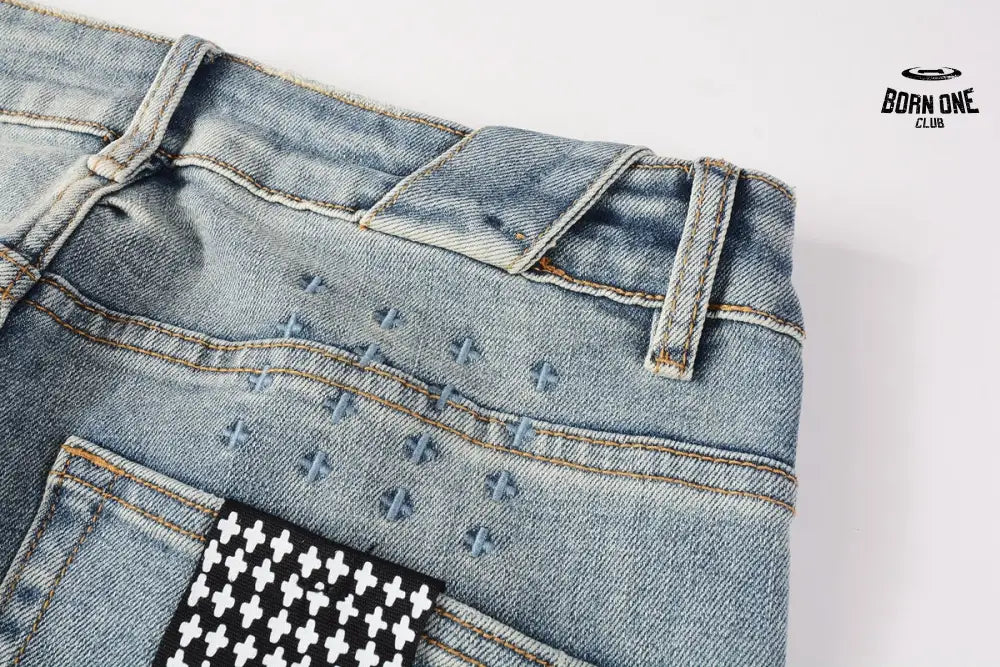 Calça Jeans Ksubi Azul Médio Lavada