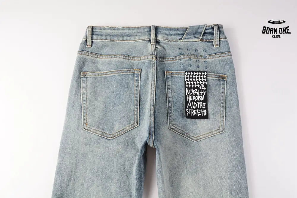 Calça Jeans Ksubi Azul Médio Lavada
