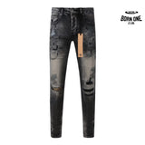 Calça Jeans Ksubi Cinza Lavada Patches