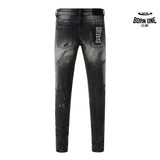 Calça Jeans Ksubi Cinza Lavada Patches