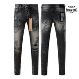Calça Jeans Ksubi Cinza Lavada Patches