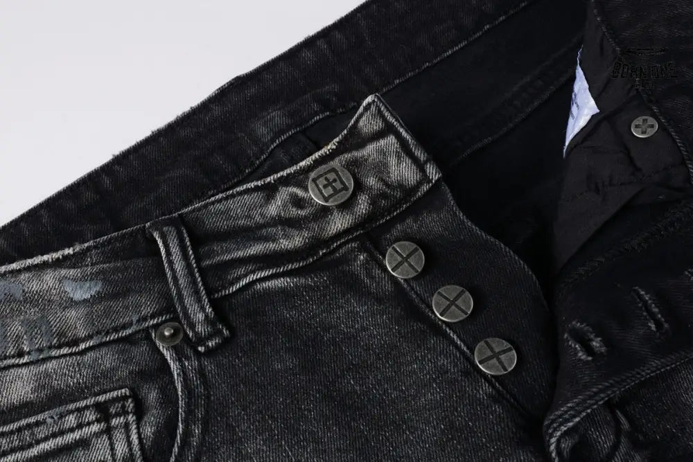 Calça Jeans Ksubi Cinza Lavada Patches