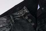 Calça Jeans Ksubi Cinza Lavada Patches