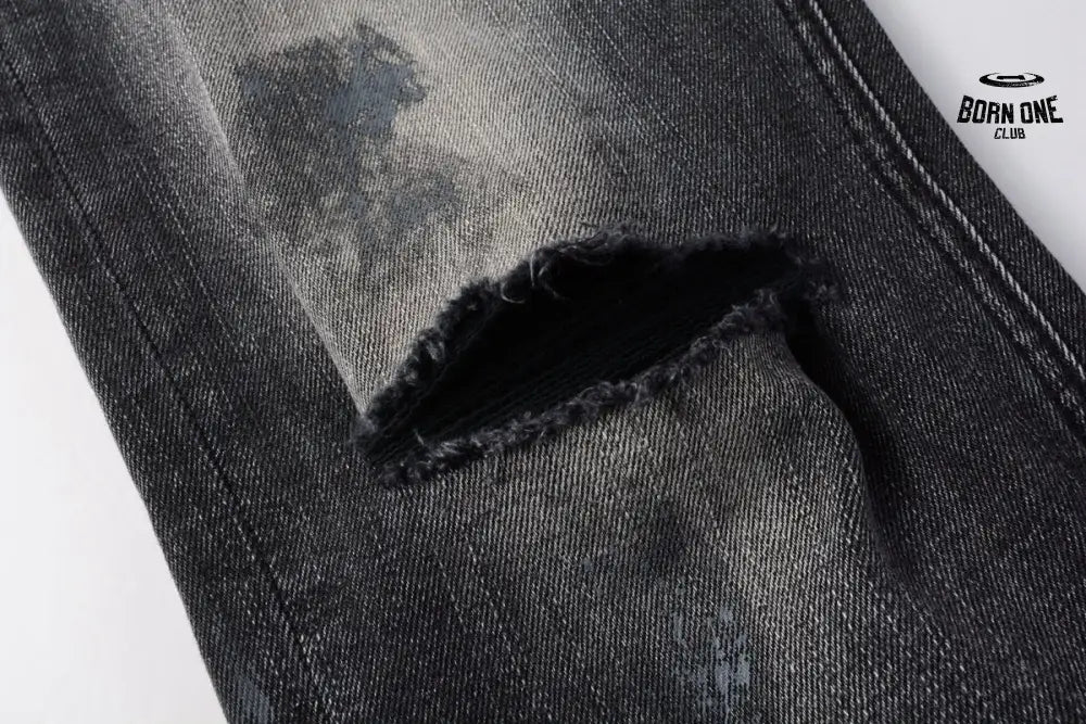 Calça Jeans Ksubi Cinza Lavada Patches