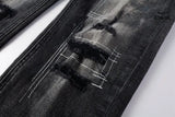 Calça Jeans Ksubi Cinza Lavada Patches