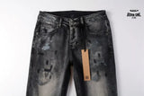 Calça Jeans Ksubi Cinza Lavada Patches