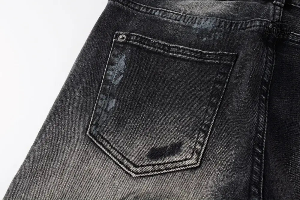 Calça Jeans Ksubi Cinza Lavada Patches