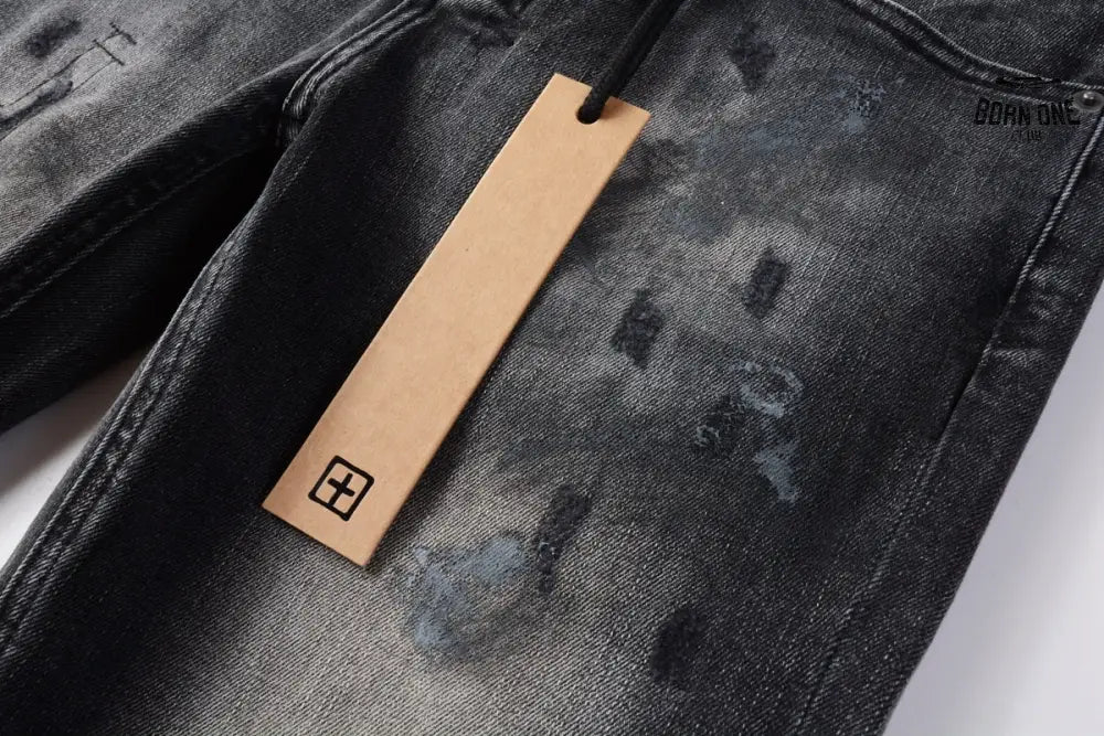 Calça Jeans Ksubi Cinza Lavada Patches