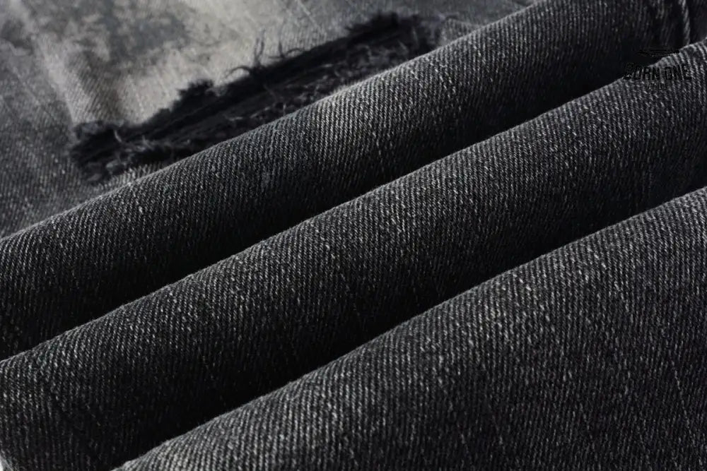Calça Jeans Ksubi Cinza Lavada Patches