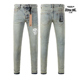 Calça Jeans Ksubi Verde Lavada Caveira