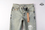 Calça Jeans Ksubi Verde Lavada Caveira