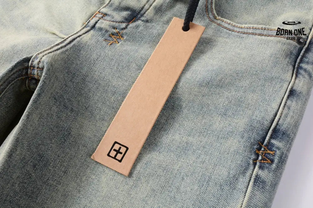 Calça Jeans Ksubi Verde Lavada Caveira