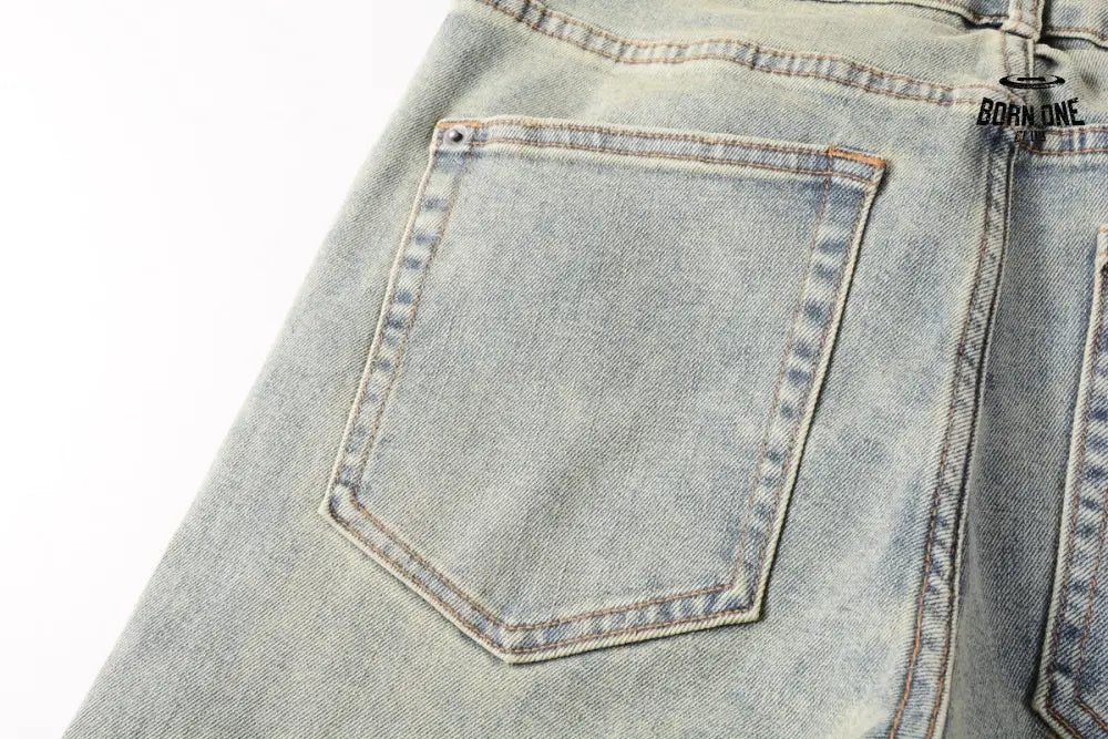 Calça Jeans Ksubi Verde Lavada Caveira