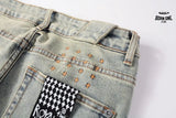 Calça Jeans Ksubi Verde Lavada Caveira