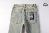 Calça Jeans Ksubi Verde Lavada Caveira