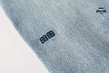 Calça Jeans Ksubi Azul Claro Destroyed Logo