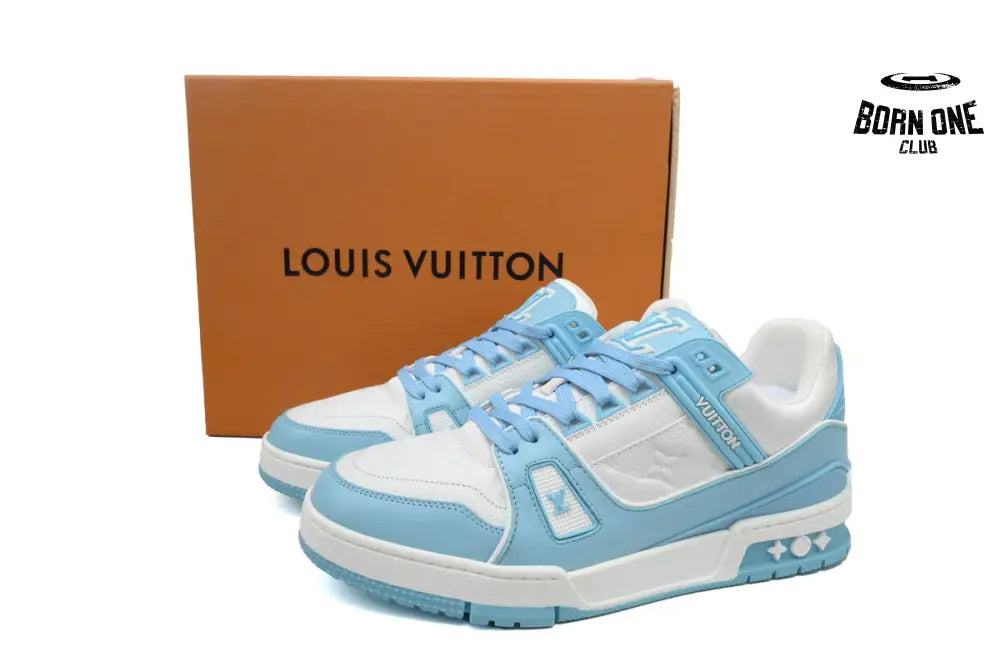 Louis Vuitton Trainer Low White Sky Blue