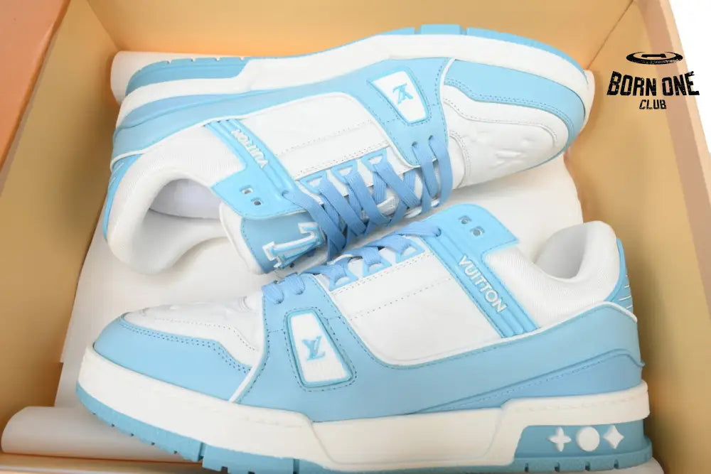 Louis Vuitton Trainer Low White Sky Blue