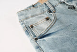 Calça Jeans Ksubi Azul Claro Logo Script