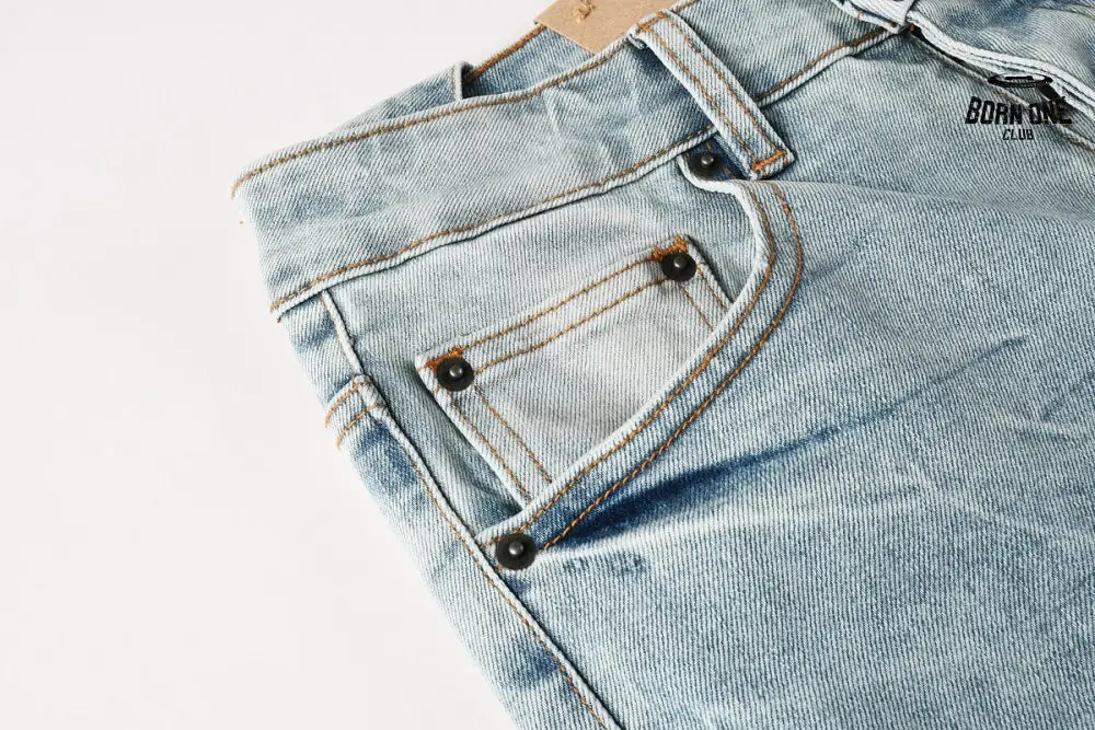 Calça Jeans Ksubi Azul Claro Logo Script
