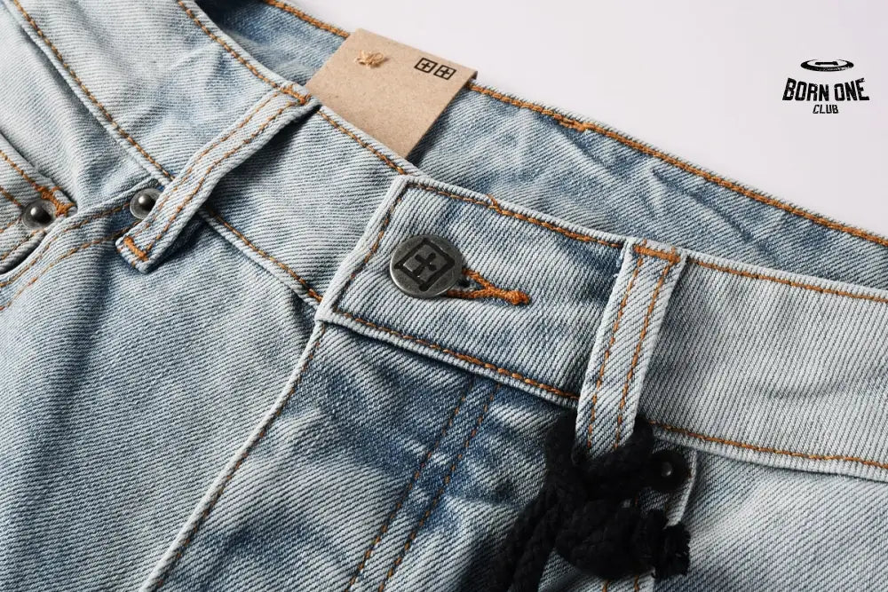 Calça Jeans Ksubi Azul Claro Logo Script