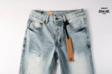 Calça Jeans Ksubi Azul Claro Logo Script
