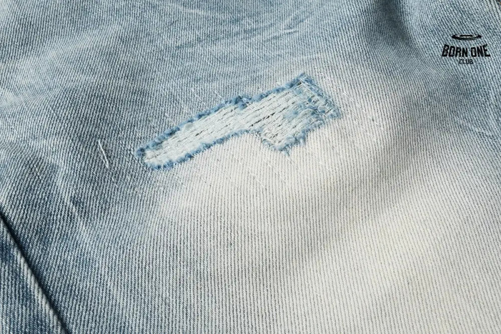Calça Jeans Ksubi Azul Claro Logo Script