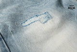 Calça Jeans Ksubi Azul Claro Logo Script