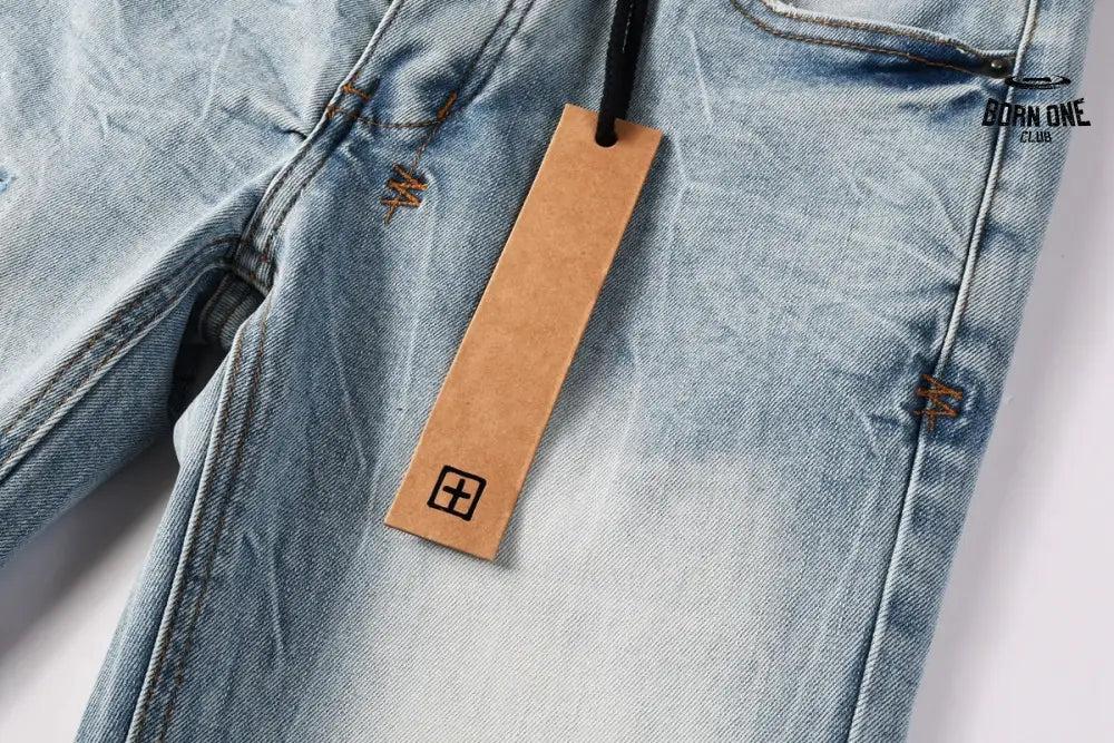 Calça Jeans Ksubi Azul Claro Logo Script