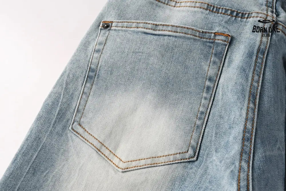 Calça Jeans Ksubi Azul Claro Logo Script