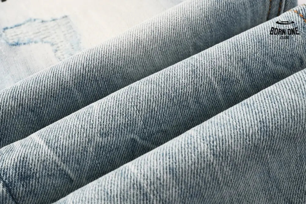 Calça Jeans Ksubi Azul Claro Logo Script