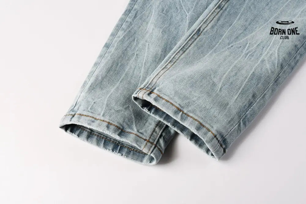 Calça Jeans Ksubi Azul Claro Logo Script
