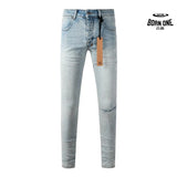 Calça Jeans Ksubi Azul Claro Corte no Joelho
