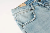 Calça Jeans Ksubi Azul Claro Corte no Joelho