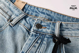 Calça Jeans Ksubi Azul Claro Corte no Joelho