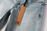 Calça Jeans Ksubi Azul Claro Corte no Joelho