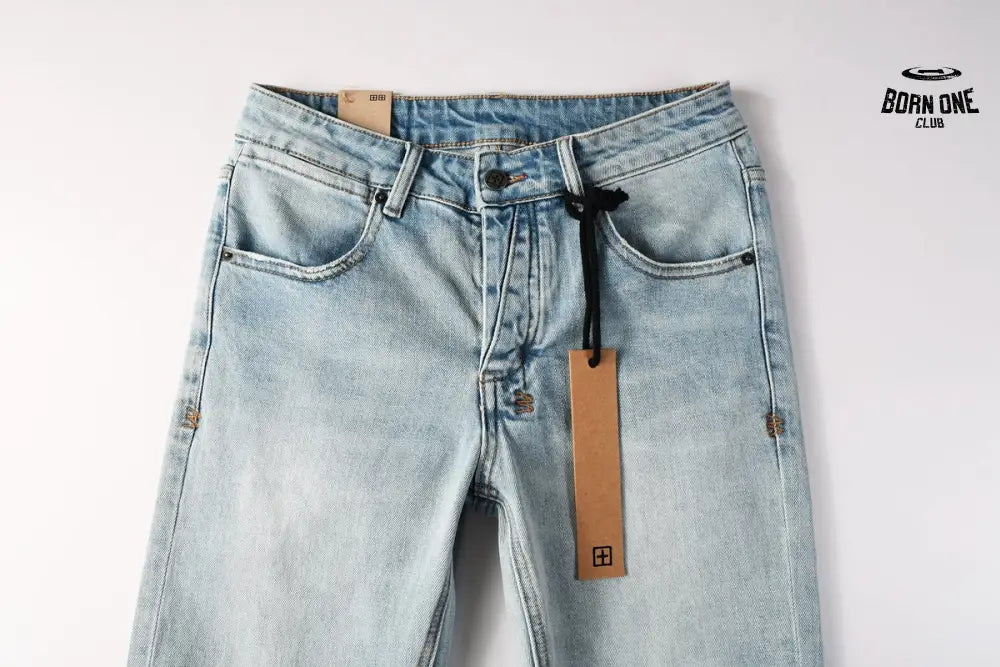Calça Jeans Ksubi Azul Claro Corte no Joelho