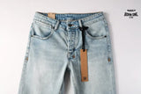 Calça Jeans Ksubi Azul Claro Corte no Joelho