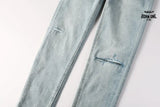 Calça Jeans Ksubi Azul Claro Corte no Joelho