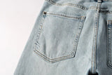 Calça Jeans Ksubi Azul Claro Corte no Joelho