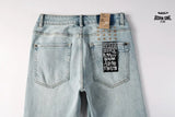 Calça Jeans Ksubi Azul Claro Corte no Joelho