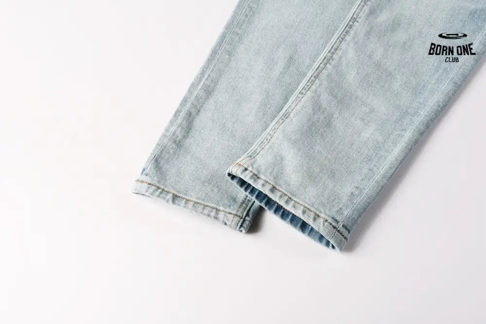 Calça Jeans Ksubi Azul Claro Corte no Joelho