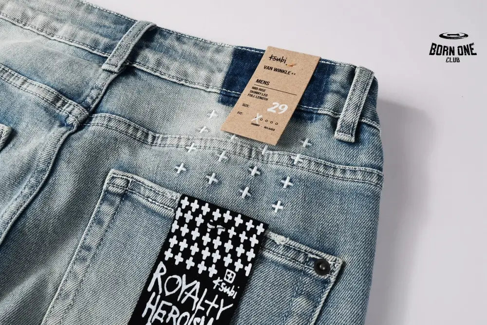 Calça Jeans Ksubi Azul Claro Lavada
