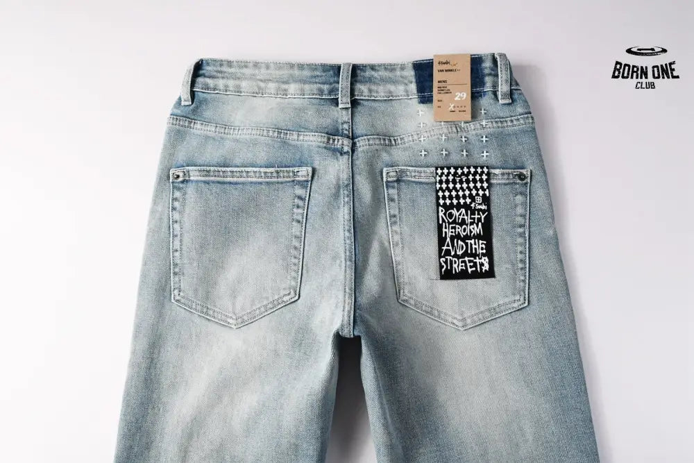 Calça Jeans Ksubi Azul Claro Lavada