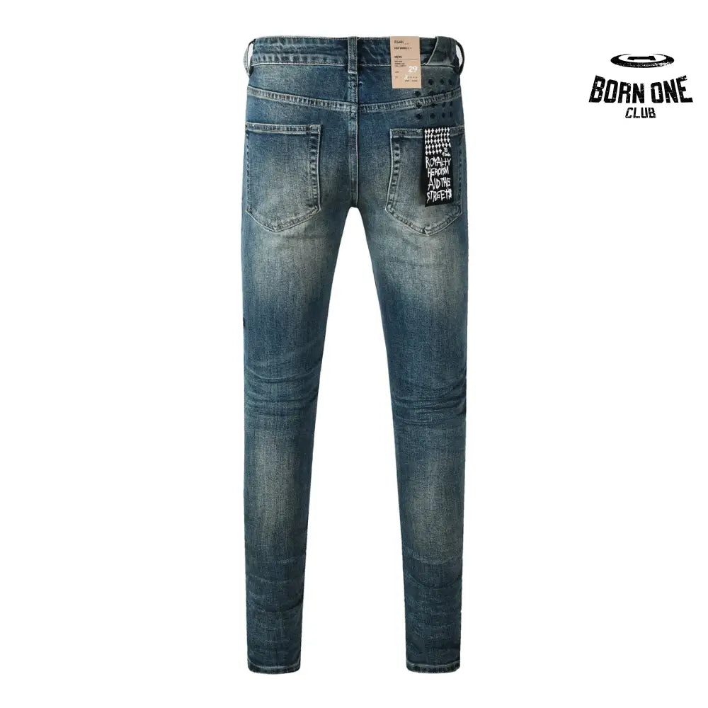 Calça Jeans Ksubi Azul Escuro Lavada