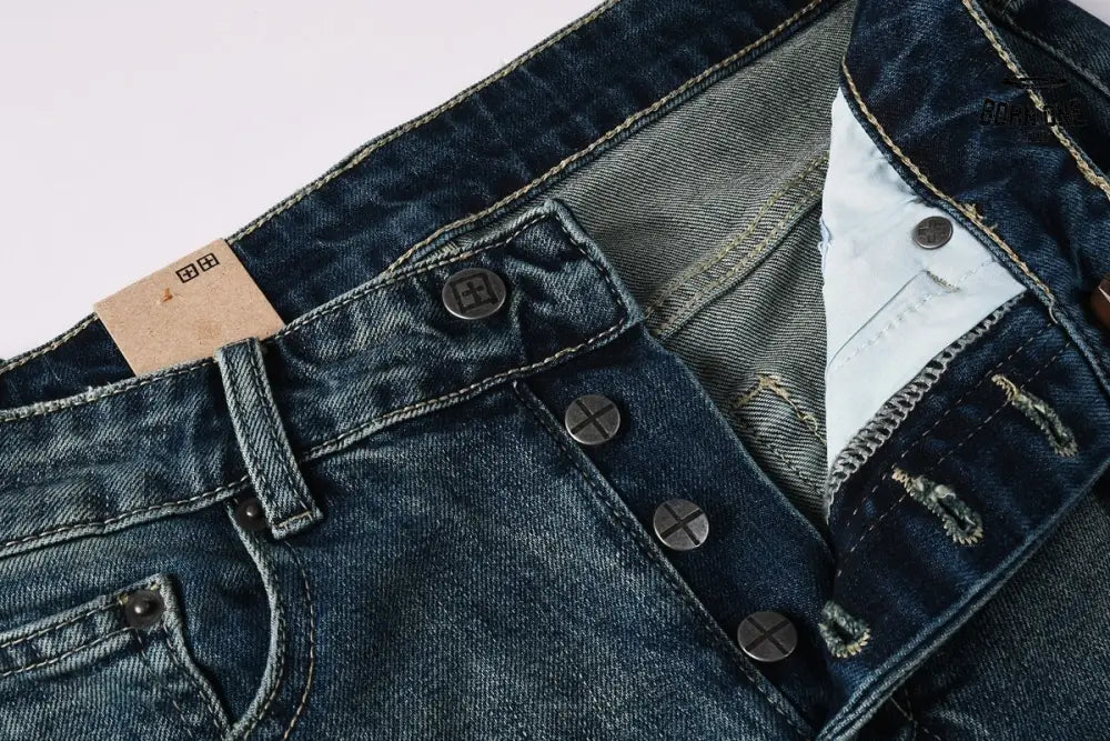 Calça Jeans Ksubi Azul Escuro Lavada