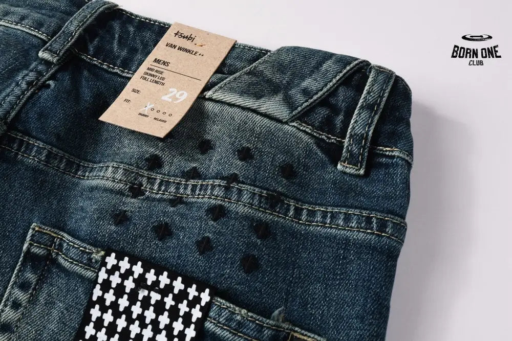 Calça Jeans Ksubi Azul Escuro Lavada
