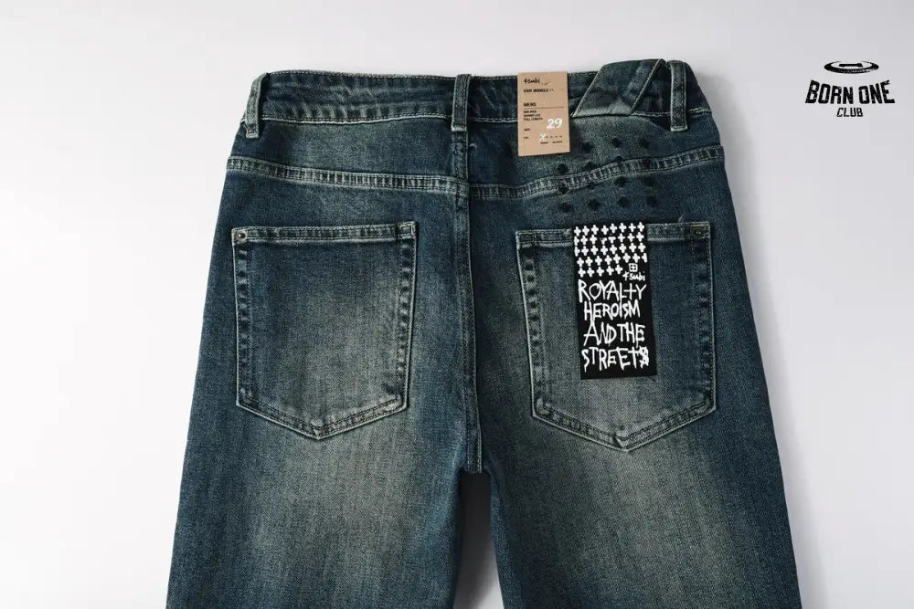 Calça Jeans Ksubi Azul Escuro Lavada